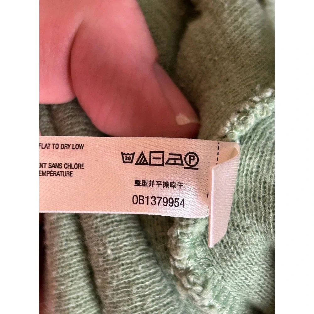 Free People FP Beach Rowan Pullover Backwater Green Cotton Oversized Shacket S